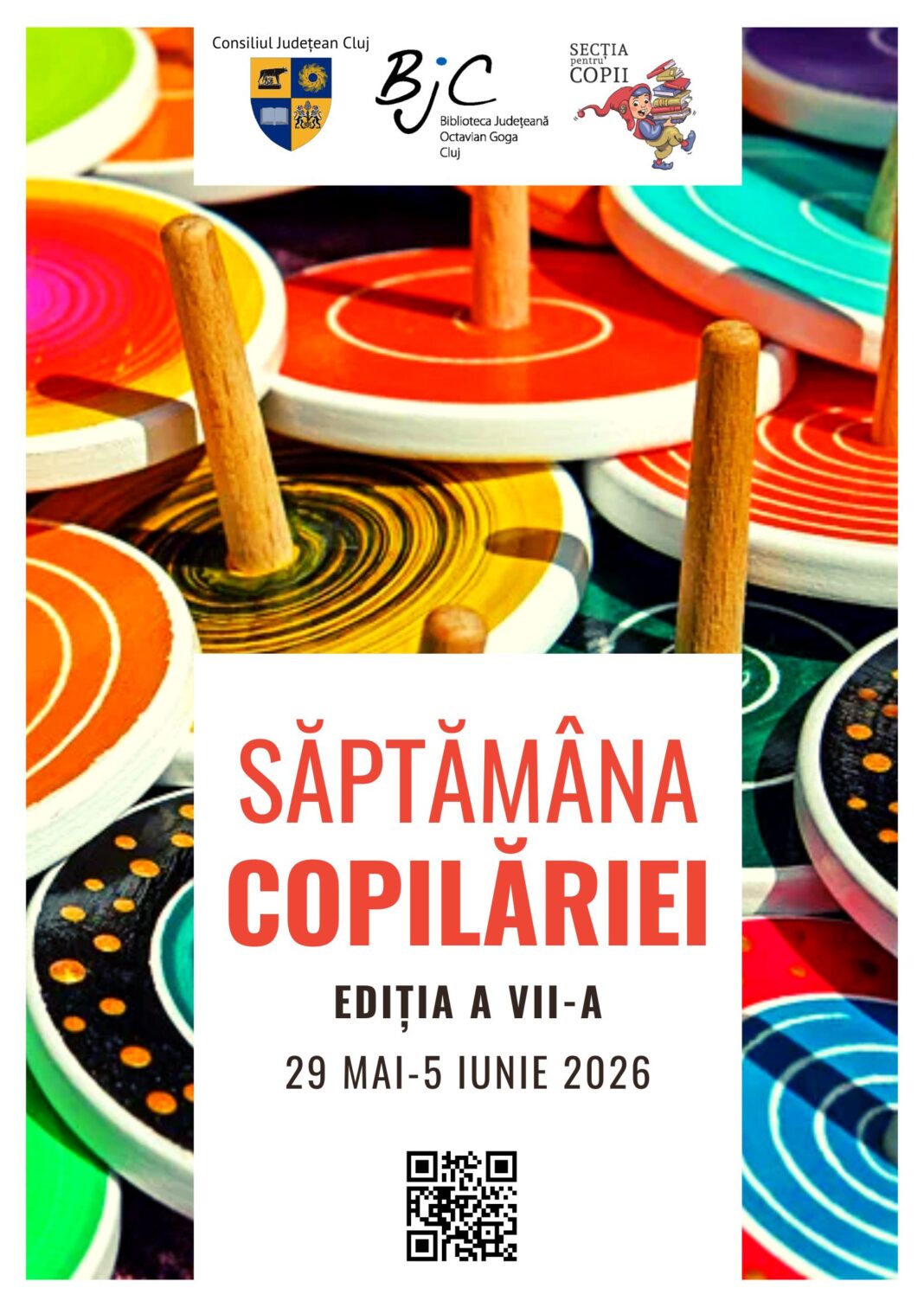 Afișul Săptămânii Copilăriei, ediția a VII-a, la Biblioteca Județeană „Octavian Goga" Cluj, 29 mai – 5 iunie 2026